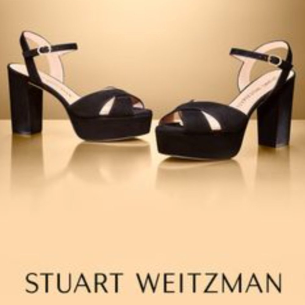 Stuart Weitzman Ivona Platform Sandal in Black